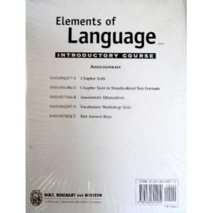  Introductory Course Assessment (Elements of Language 