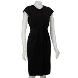 Calvin Klein Womens Black Snap front Cap Sleeve Dress  Overstock