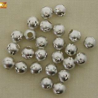 4mm 5 Star Sterling Silver Beads (Pkg 50)  