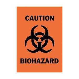 Caution Biohazard Sign,14 X 10in,bk/orn   BRADY:  