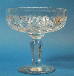 Large American Brilliant Art Glass Compote bowl c. 1890  