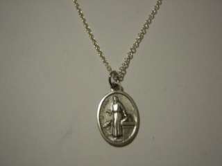 Saint Jude Silver Plated Necklace Patron of Lost Causes  