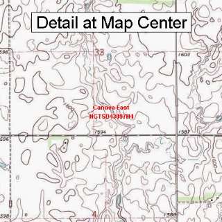 USGS Topographic Quadrangle Map   Canova East, South Dakota (Folded 