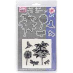 Sizzix Fern Framelits Dies With Clear Stamps (Pack of 5)   