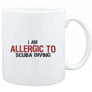  Mug White  ALLERGIC TO Scuba Diving  Sports