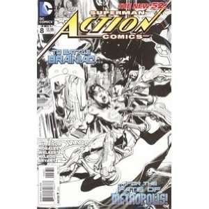  Action Comics #8 Rags Morales Black & White Sketch 