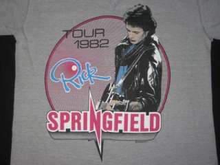 1982 RICK SPRINGFIELD VINTAGE TOUR T SHIRT CONCERT TEE  