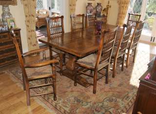 Farmhouse Kitchen Refectory Table Spindleback Chair Set  