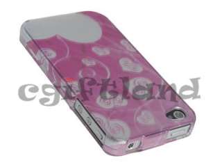 New Stylish Hard Cover Case Eleven Hearts Pattern Pink for Apple 