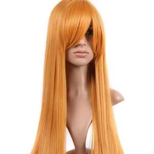   Blonde Orange Long Length Anime Cosplay Costume Wig: Toys & Games