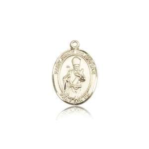   Gift 14K Solid Yellow Gold St. Simon Medal 3/4 X 1/2 Inch Jewelry