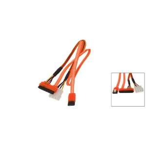  Gino IDE 4 to 7+15 Pin Orange Serial ATA SATA Power Cable 