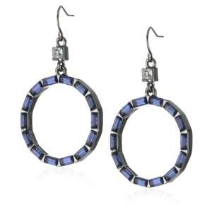   New York Urban Baguette Blue Baguette Gypsy Hoop Earring Jewelry