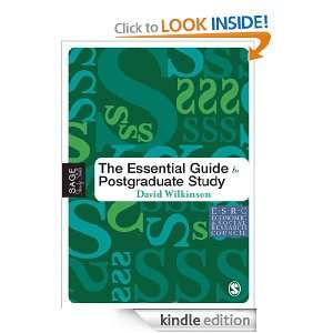 The Essential Guide to Postgraduate Study (SAGE Study Skills Series 