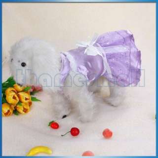 Dress Wedding Skirt Apparel Clothes for Pet Dog Puppy  