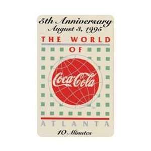 Coca Cola Collectible Phone Card 10m World of Coke (Issue #5) 5th 