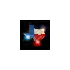  Flashing State of Texas L.E.D. Blinkie Pins (12 Pack 