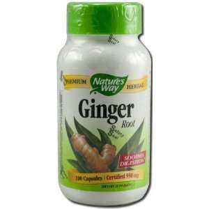  Herbal Singles Ginger Root 100 caps Beauty