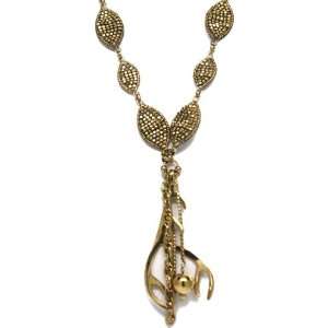  Royal Horn Antique Gold Alloy Necklace Jewelry