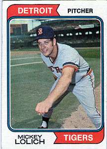 1974 Topps card #9 MICKEY LOLICH, DETROIT TIGERS  