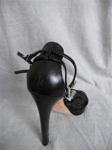 NEW Giuseppe Zanotti jeweled rhinestone black platform shoes  sz 37/US 
