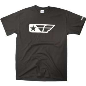  Fly Racing F Star Mens Short Sleeve Casual Shirt   Black 