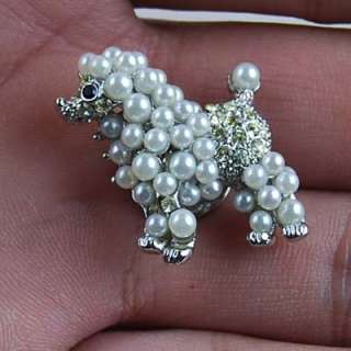 STUNNING animal Dog Brooch Pin Swarovski Crystals 185  
