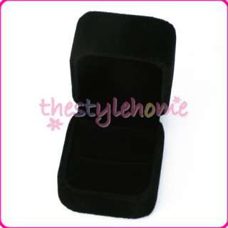 Cute Black Velvet Ring Jewelry Display Case/Gift Box  