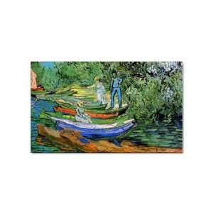  Bank of the Oise at Auvers By Vincent Van Gogh Sticker 