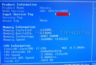 Alienware Aurora i7 3.2Ghz Quad Core 6GB 256GB SSD 30 Monitor   Fast 