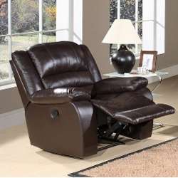 Brownstone Italian Leather Reclining Sofa and Armchair Set   
