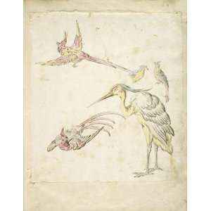 Jean Baptiste Oudry   32 x 42 inches   Two Pheasants in Flight, a St 
