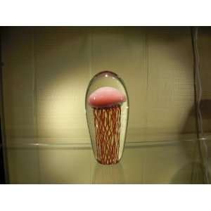  Gallery Grand Red Jellyfish 9.5 Paper Weight Office 