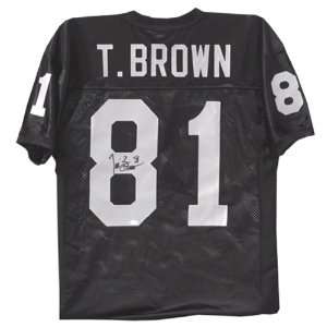Tim Brown Autographed Uniform   BLACK