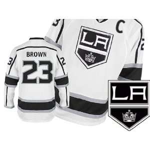   Jerseys Dustin Brown AWAY White Hockey Jersey (ALL are Sewn On