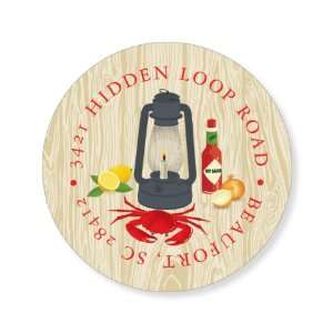  Crab Boil Round Stickers: Toys & Games
