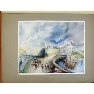  Plate Xxi Sketch Of Italian Town Turner Water Color Art 