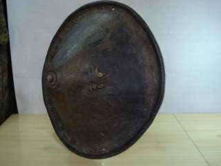 18C. AUTHENTIC AFRICAN ETHIOPIAN LEATHER SHIELD V.RARE  