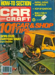 1977 Car Craft Magazine 101 Car & Shop Tips/Custom Van/Intake 