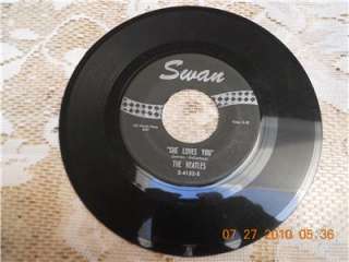 BEATLES She Loves You Swan Label 45 RPM oldies record  