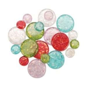  Sparklers Flat Back Non Adhesive Buttons   Glitter Perfect 