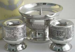 three pieces full of celtic designs center unity candles holder is 2 
