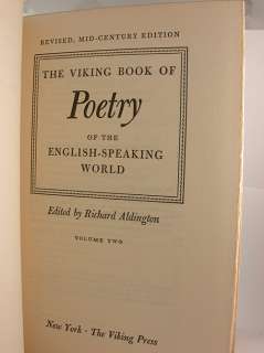THE VIKING BOOK OF POETRY OF THE ENGLISH SPEAKING WORLD  