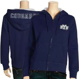  Brigham Young Cougars Ladies Navy Blue Academy Full Zip 