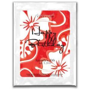  Cappuccino SS Wh Happy Birthday Hibiscus Print Party Red 