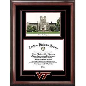 Virginia Tech Hokies Spirit Diploma Frame with Campus Image  