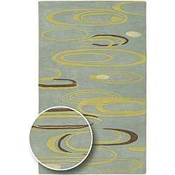 Ripple Spa Blue Rug (8 x 11)  