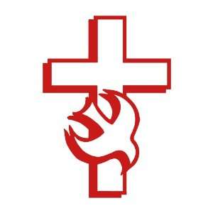  Dove Cross RED vinyl window decal sticker: Office Products