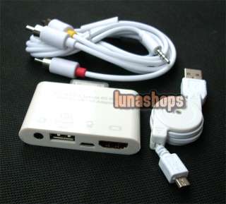   HD output & USB adapter Converter Dock For ipad iphone 4G 4S  