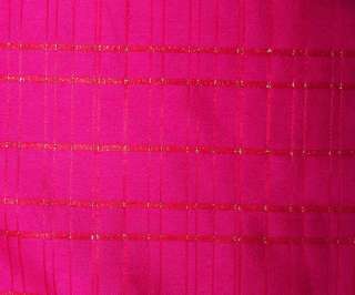 HOT PINK GOLD STRIPE FABRIC 54 BY THE YARD  